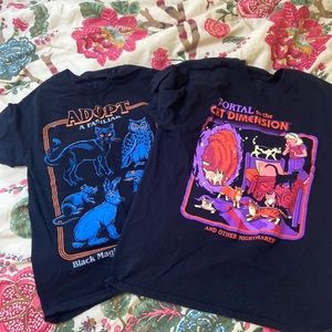 Steve Rhodes “Adopt a Familiar” and “Portal to the Car Dimension” t shirts